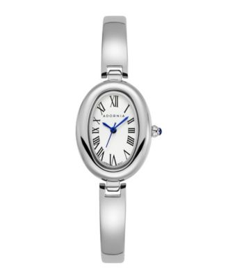 Women's Silver York White Face Watch