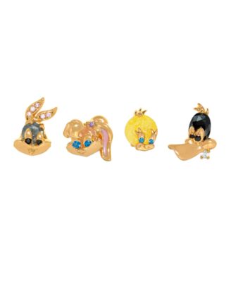Crystal Looney Tunes Stud Earrings Set