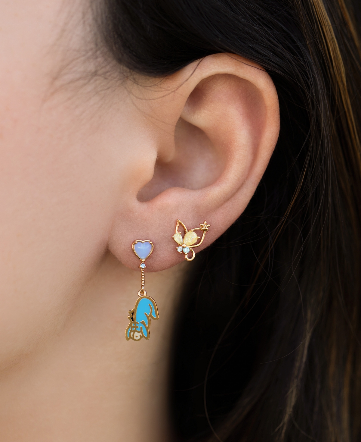 Girls Crew Crystal Disney Eeyore Earring Set