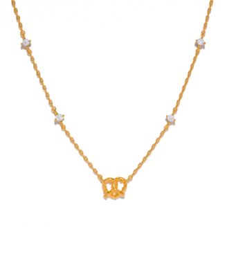 Crystal Salted Pretzel Necklace