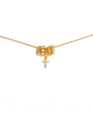 Crystal Rio Cross Charm Necklace