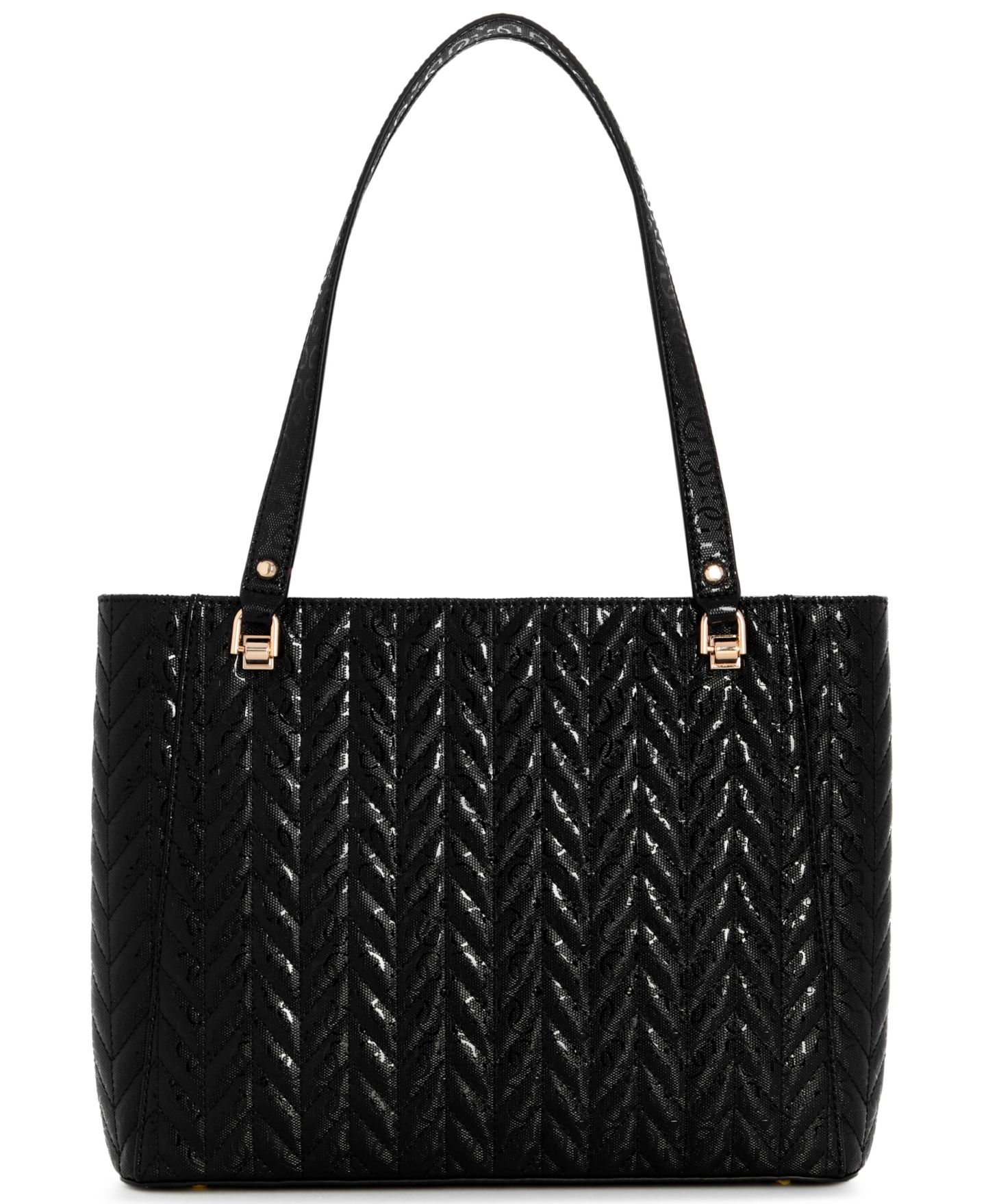 Женская сумка GUESS Stacey Noel Large Tote Handbag, цвет: Чёрный — фото 2