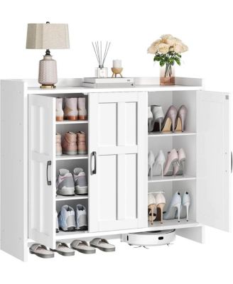 3-Door Wooden Shoe Storage Cabinet 42.1" for Entryway