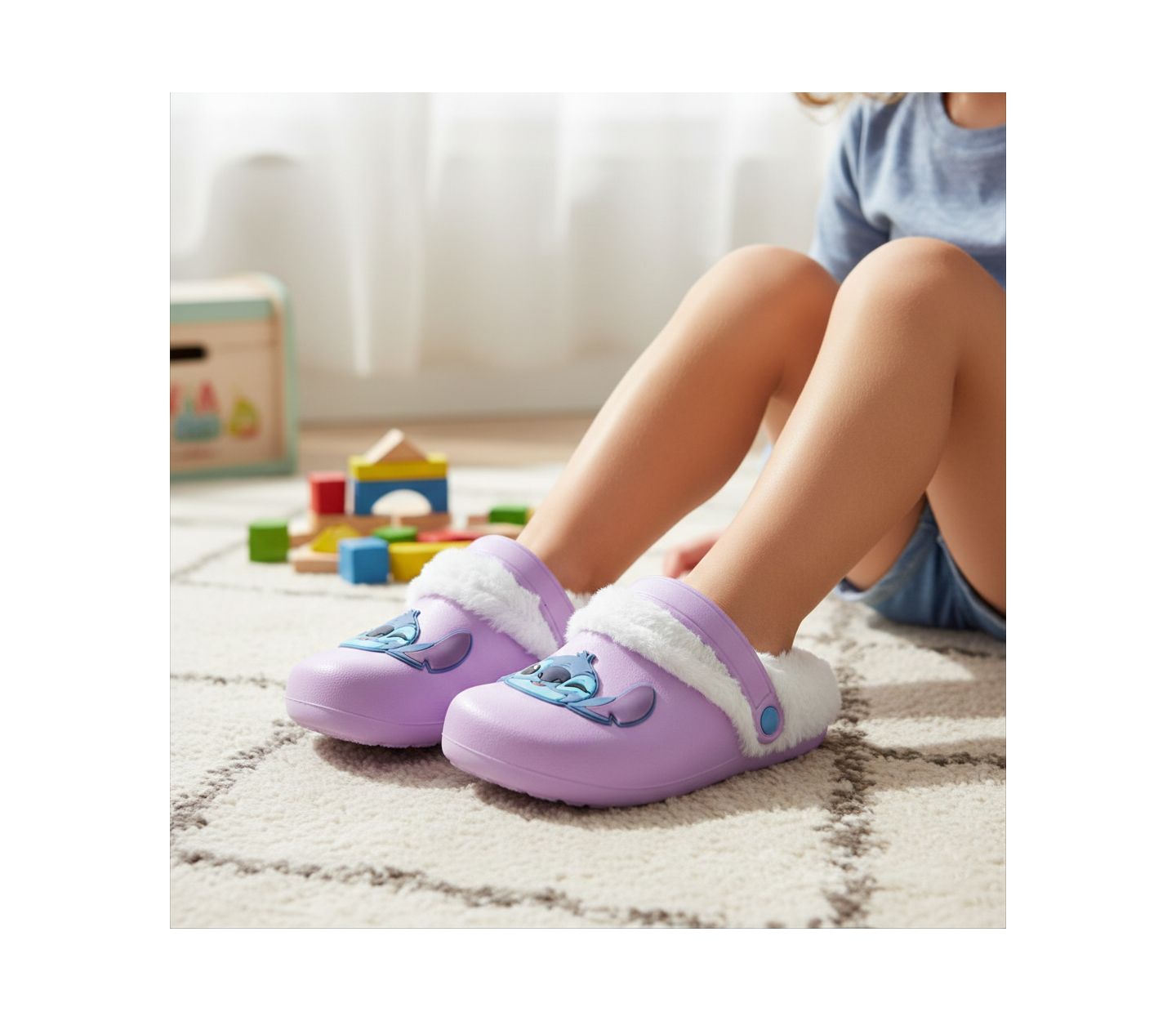 Детские сабо Disney Kids Classic Fleece Lined, цвет: Сиреневый — фото 7