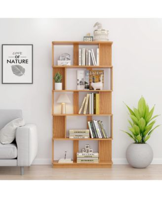31.5 Inch 5-Tier Open MDF Free Combination Modern Display Bookcase