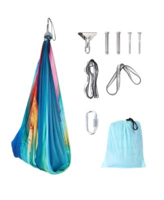 Dual-Layer Sensory Swing, 55" x 59", 360degree(s) Swivel, Supports Up to 300 lb, Indoor Outdoor Use
