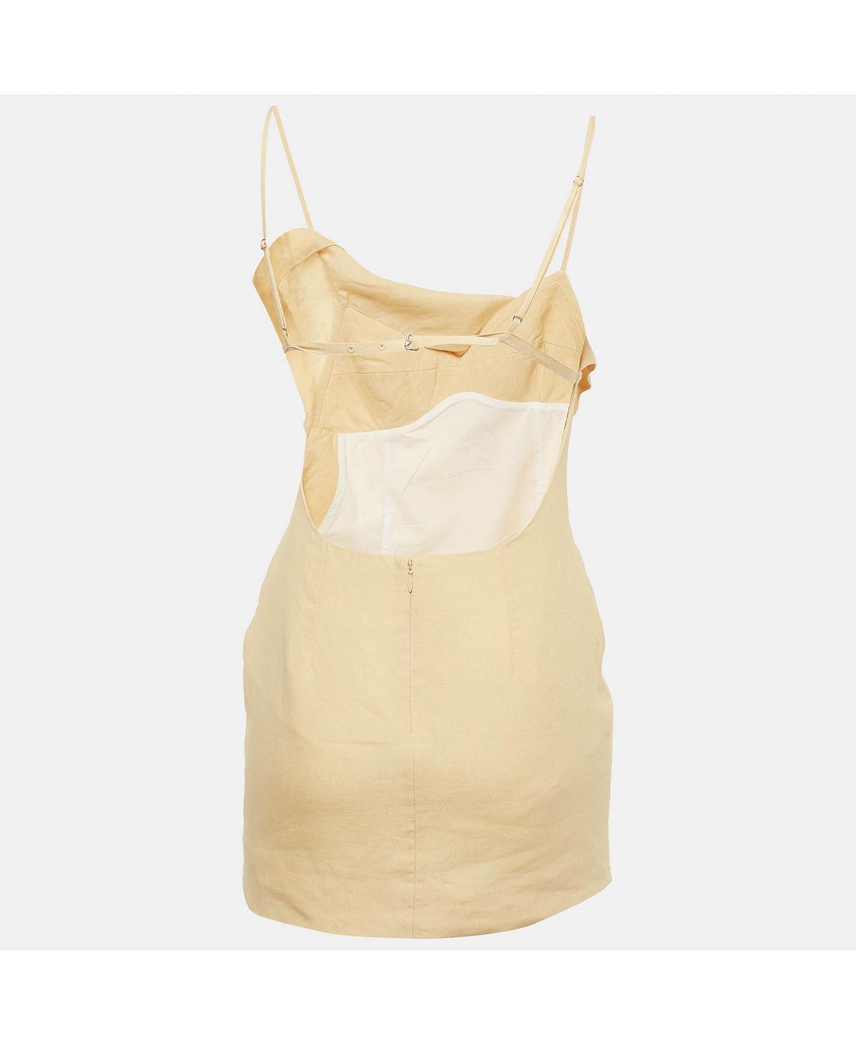 Pre-Owned Jacquemus Women's Lamour Linen Backless Mini Dress view 2 — MAYCSS fashion products