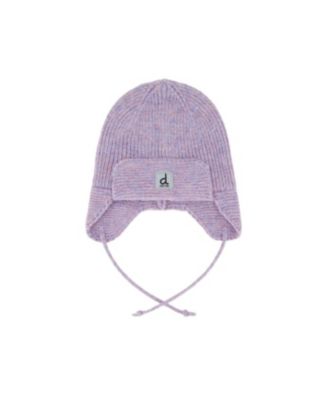 Baby Girls (3M-24 M) Winter Knit Hat with Ear Flaps and Strings
