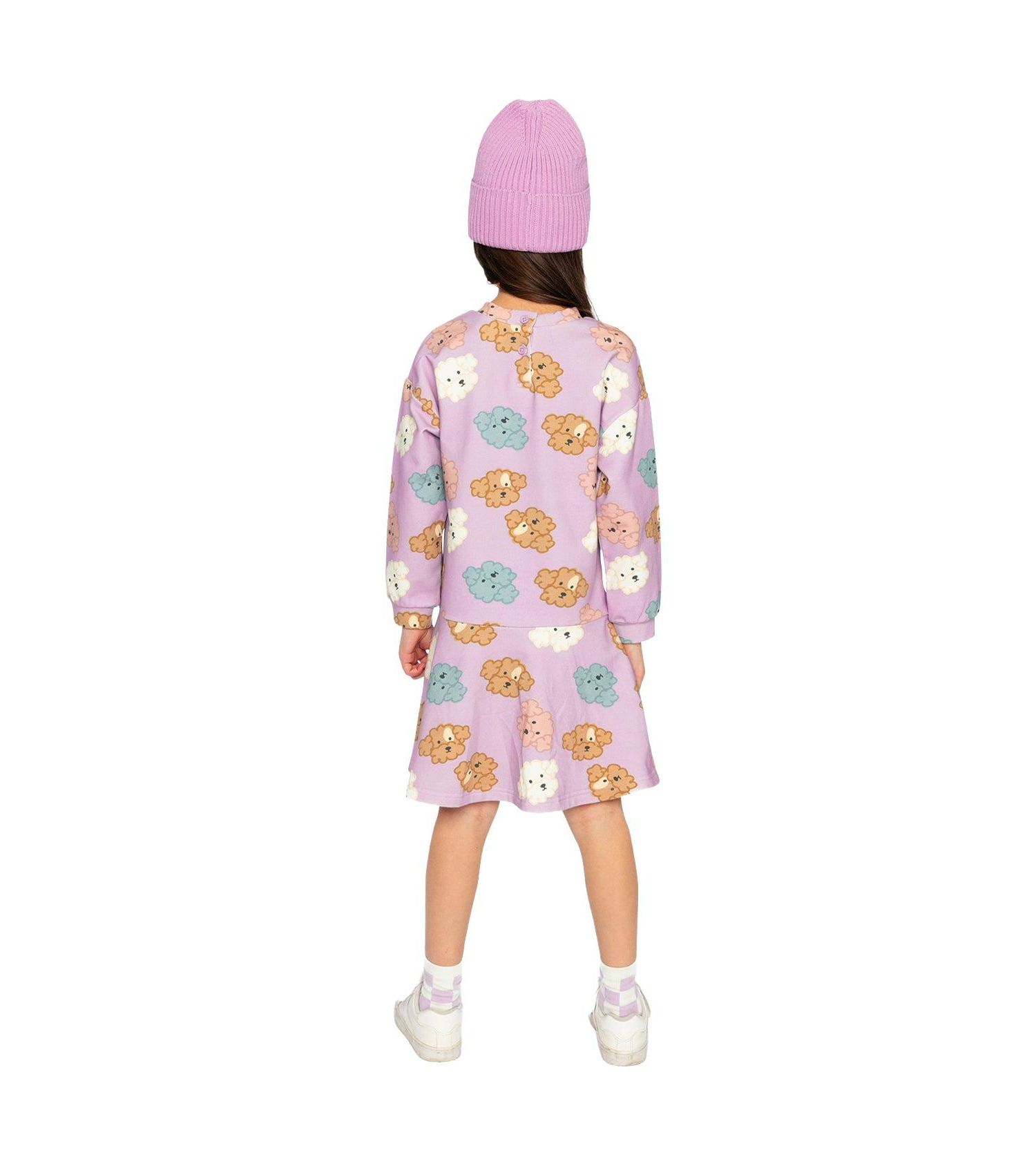 Big Girls (6- 12) French Terry Dress Poodle Print
