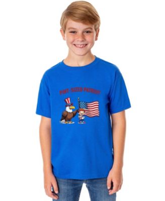 Unisex (XS-XL) 4th of July Pint-Sized Patriot Kids Funny Short-Sleeve T-Shirt