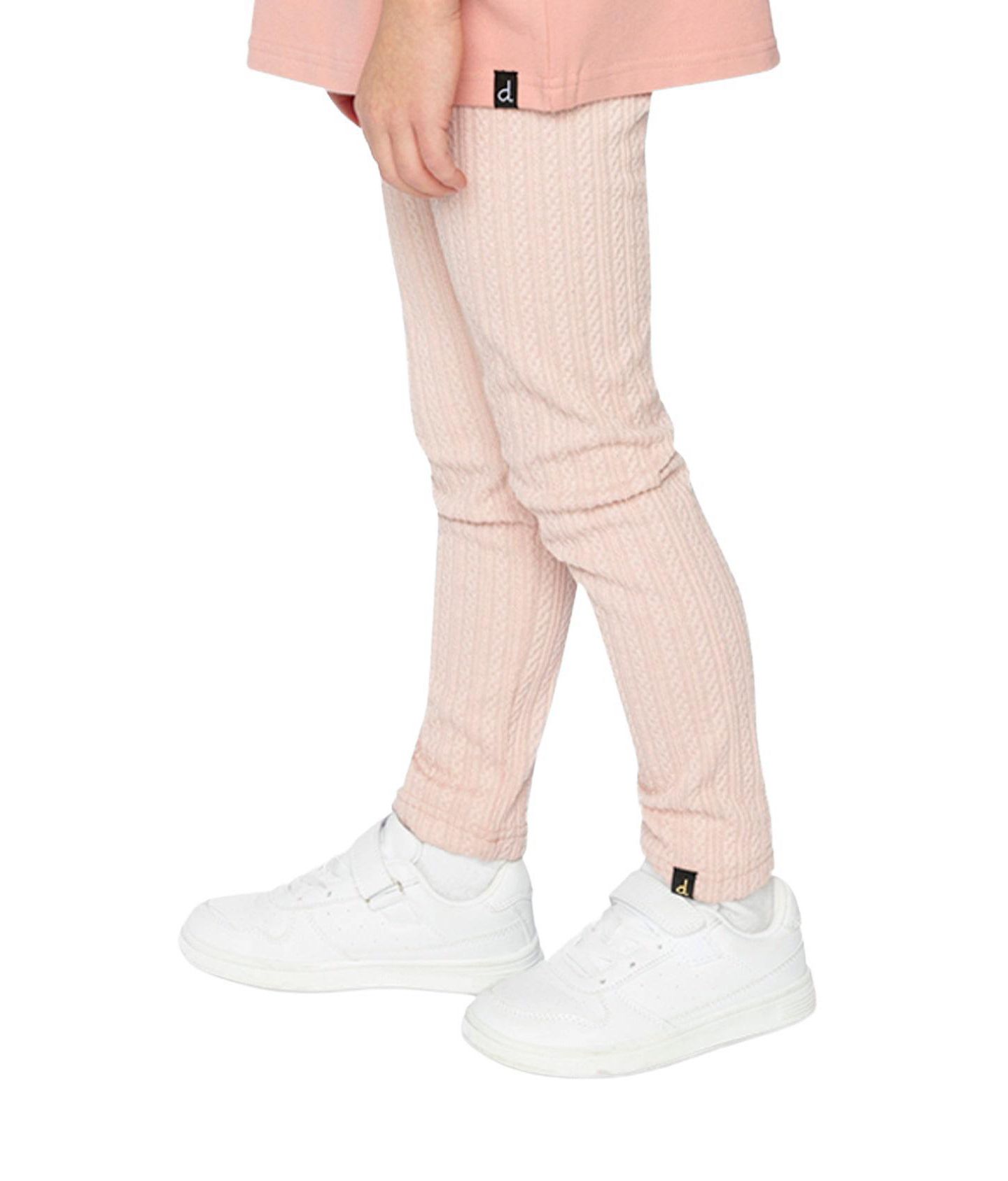 Леггинсы Deux par Deux Jacquard Leggings Pale Dusty для девочек, цвет: Бледный пыльный розовый — фото 3