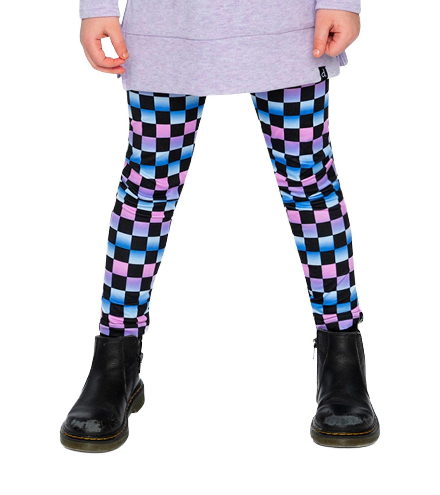 Little and Big Girl (6-12) Leggings Checkered Print