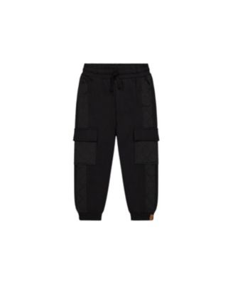 Toddler Boys (2T-5T) Fleece Bi-Material Sweatpants with Pockets