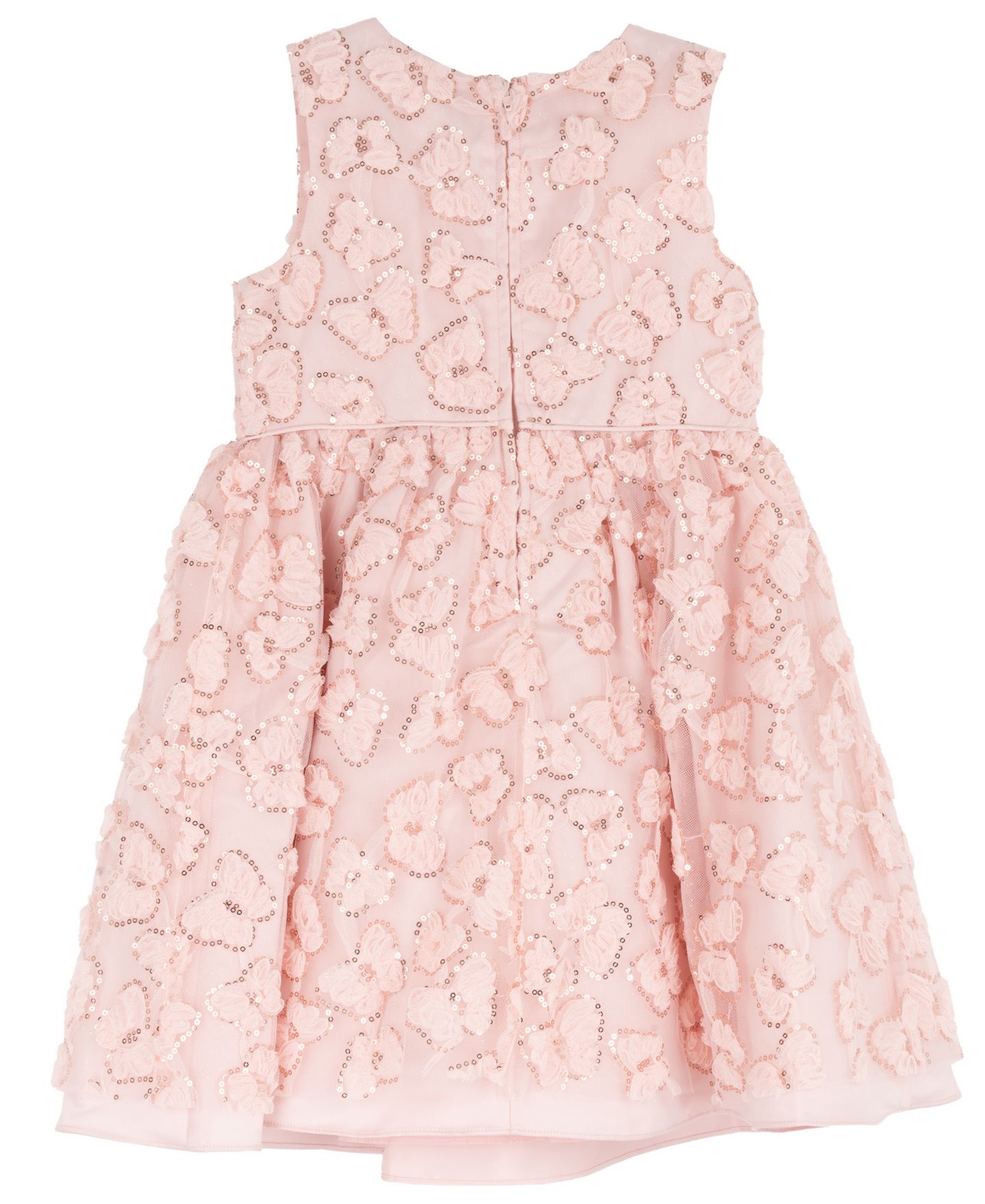 Платье Rare Editions Butterfly Soutache Satin Bow Dress для девочек, цвет: Пудровый — фото 5