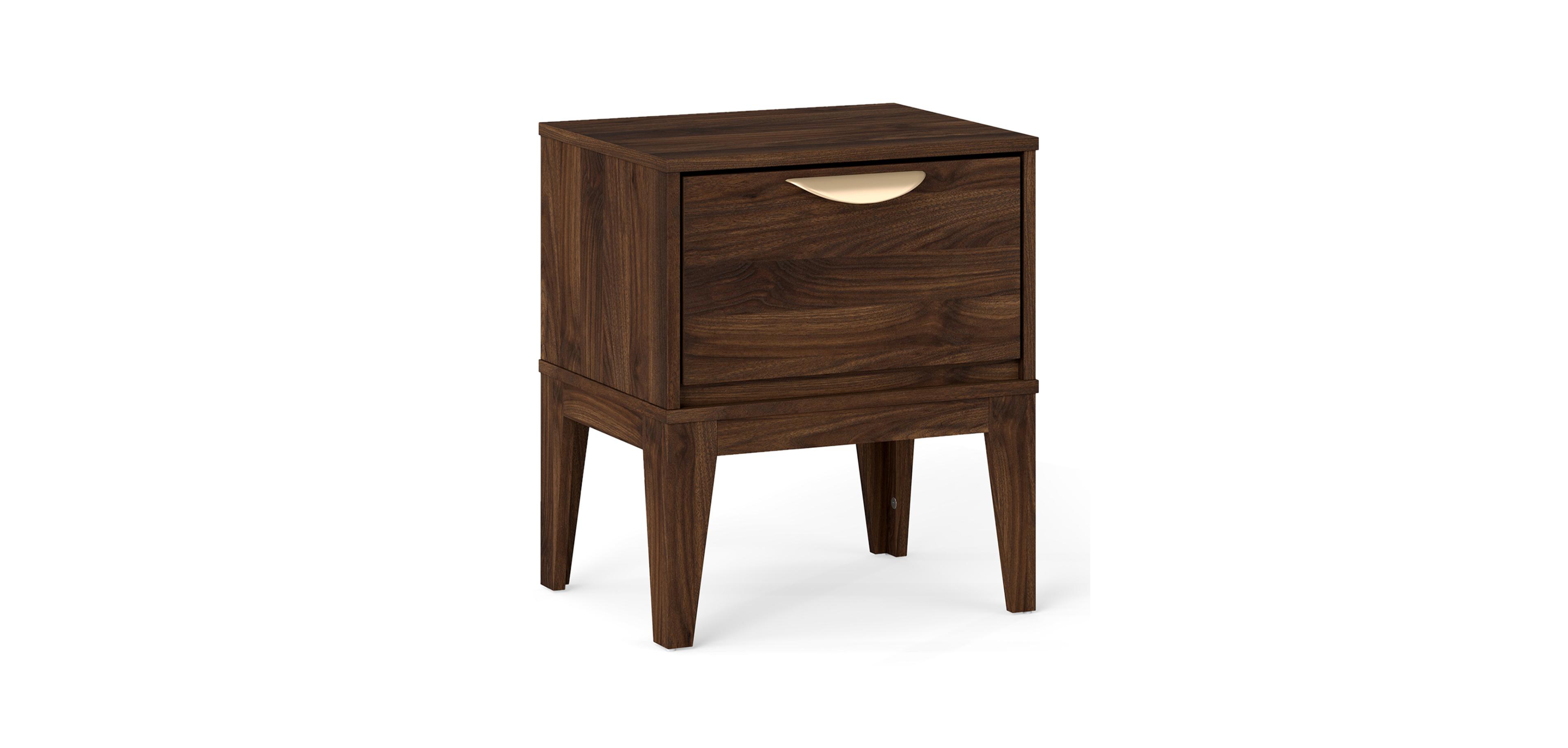 Slickblue Modern Bedroom Nightstand with Drawer and Tapered Feet