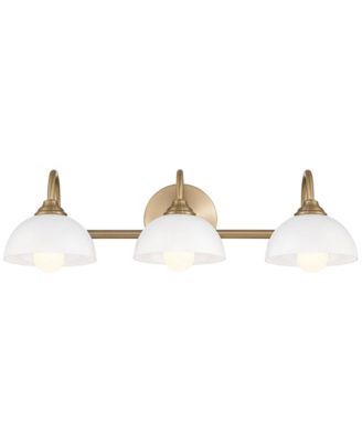 Possini Euro Ingrid 22 1/2" Wide Brushed Brass 3-Light Bath Light