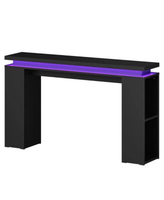 47.2-Inches LED Console Table with Modern Storage Design