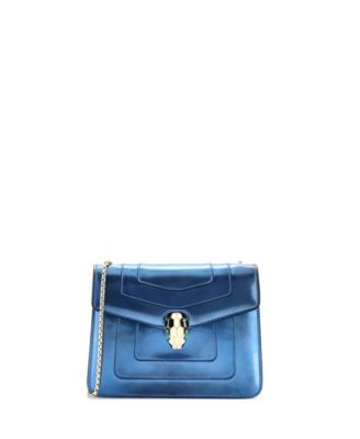Small Serpenti Forever Square Shoulder Bag Metallic Leather