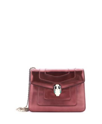 Small Serpenti Forever Square Shoulder Bag Metallic Leather