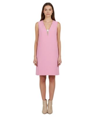Crepe Sleeveless Mini Dress