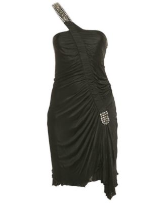 Women's Embellished Jersey One Shoulder Mini Dress