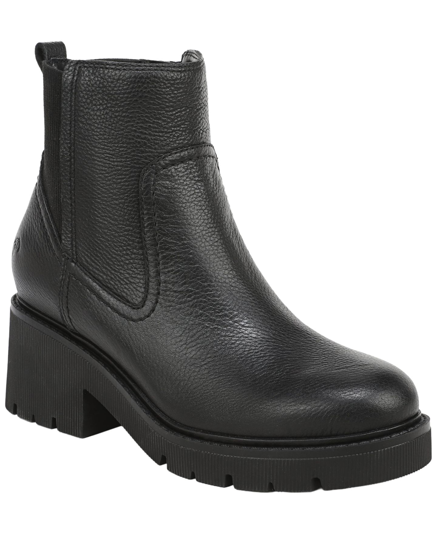 Женские ботинки Naturalizer Juni Chelsea Round Toe Booties, цвет: Чёрный кожаный — фото 1