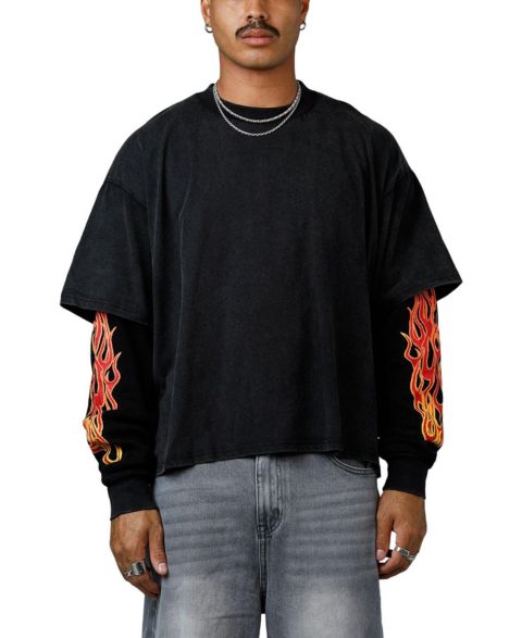 Мужская футболка mnml Double Layer Thermal Long Sleeve, цвет: Чёрный