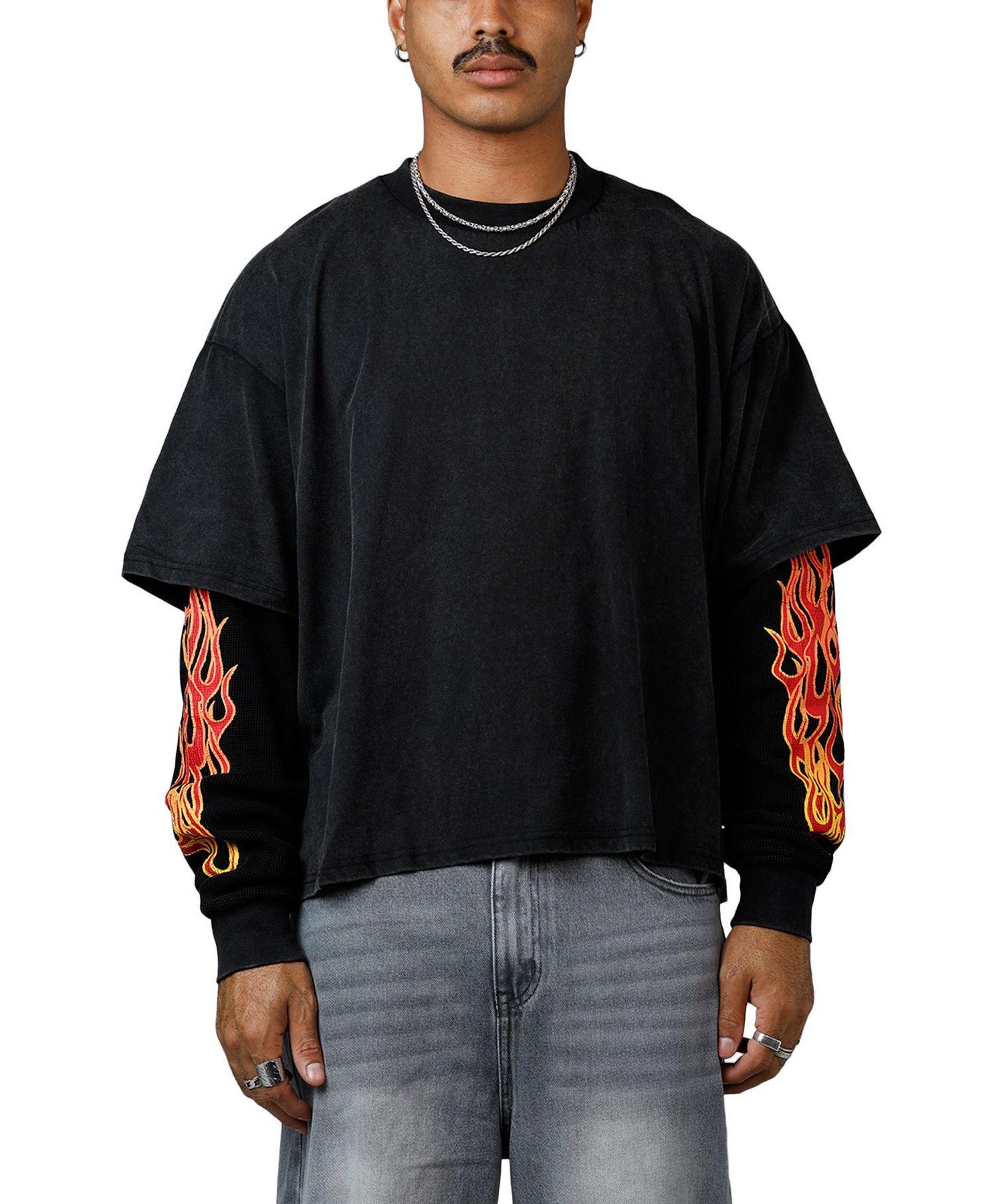 Men's Double Layer Thermal Long Sleeve T-Shirt