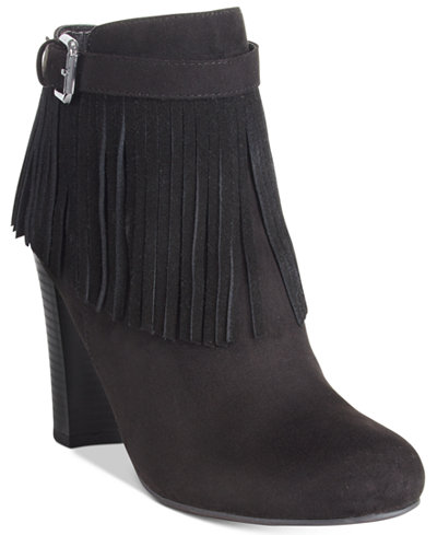Material Girl Persia Fringe Dress Booties, Only at Macy's