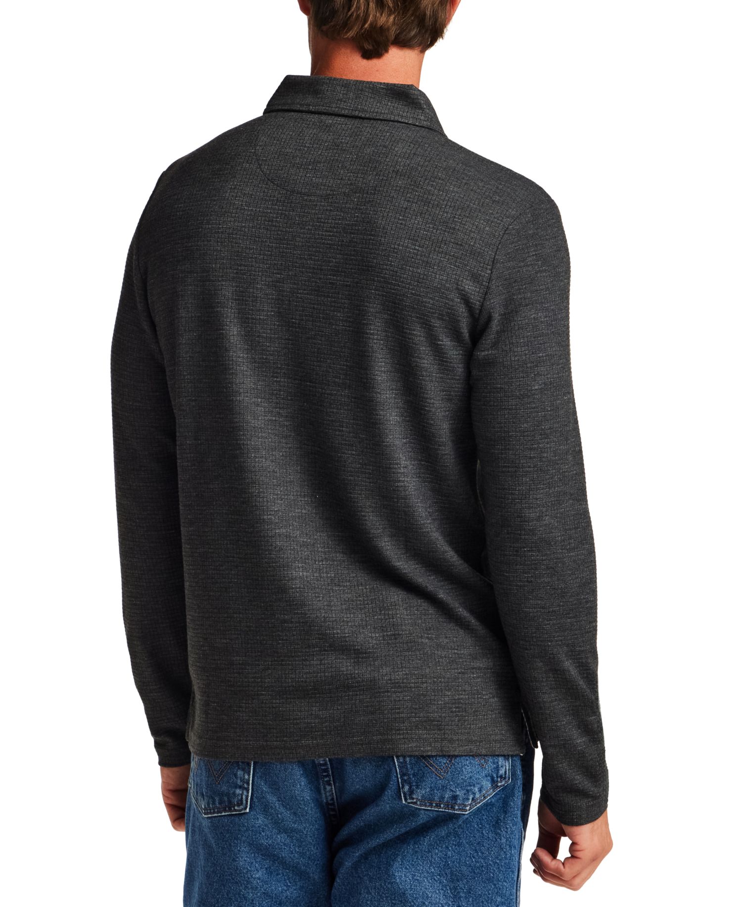 Men's Stretch Waffle Polo Shirt