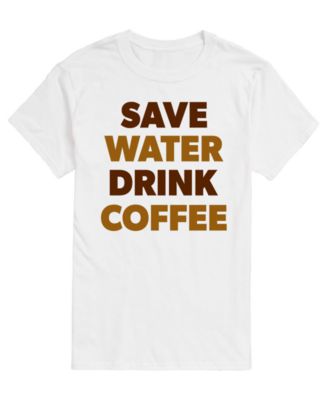 Men's Save Water Drink Coffee Short-Sleeve Graphic T-Shirt