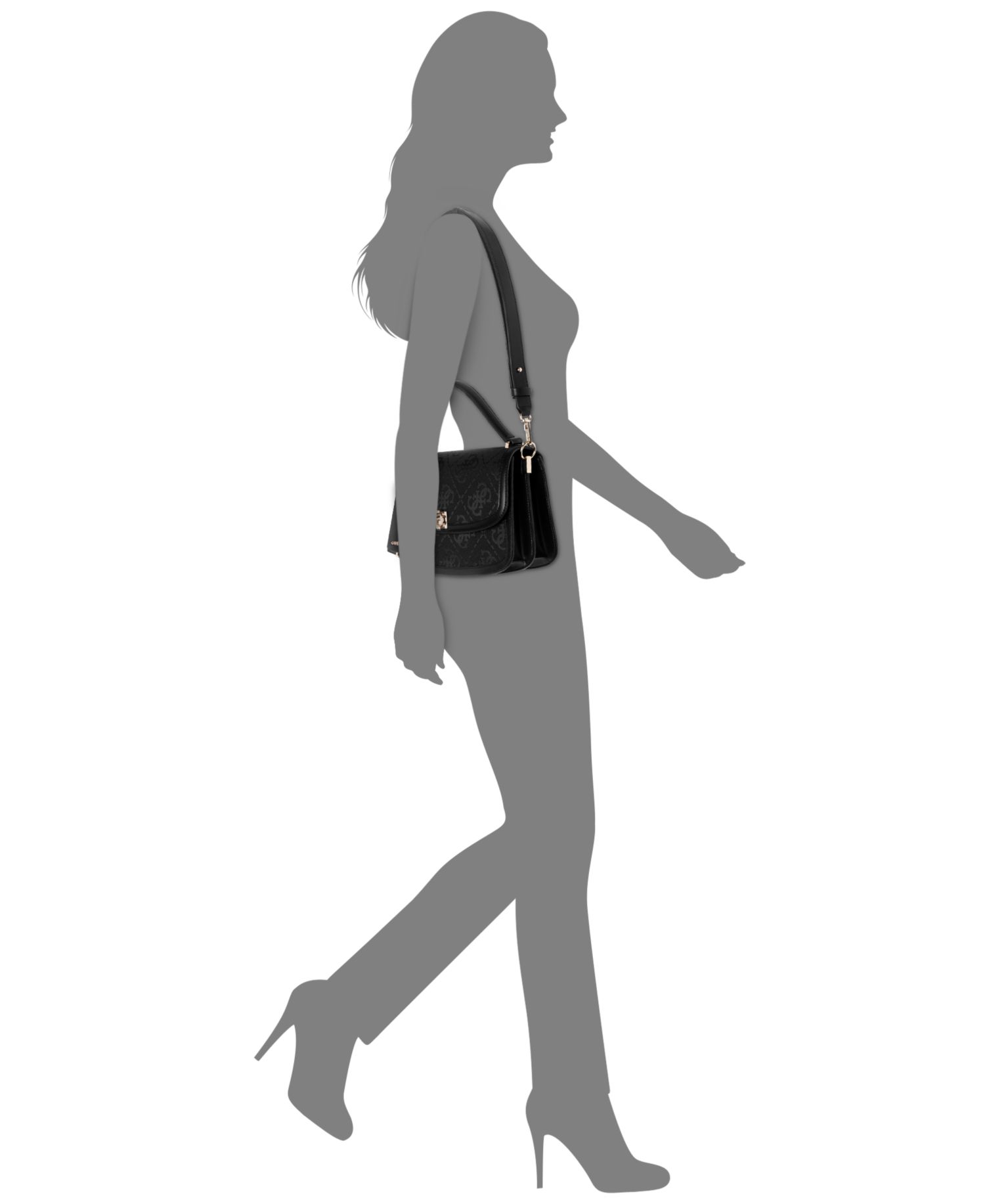 Audrey Logo Small Flap Crossbody Handbag