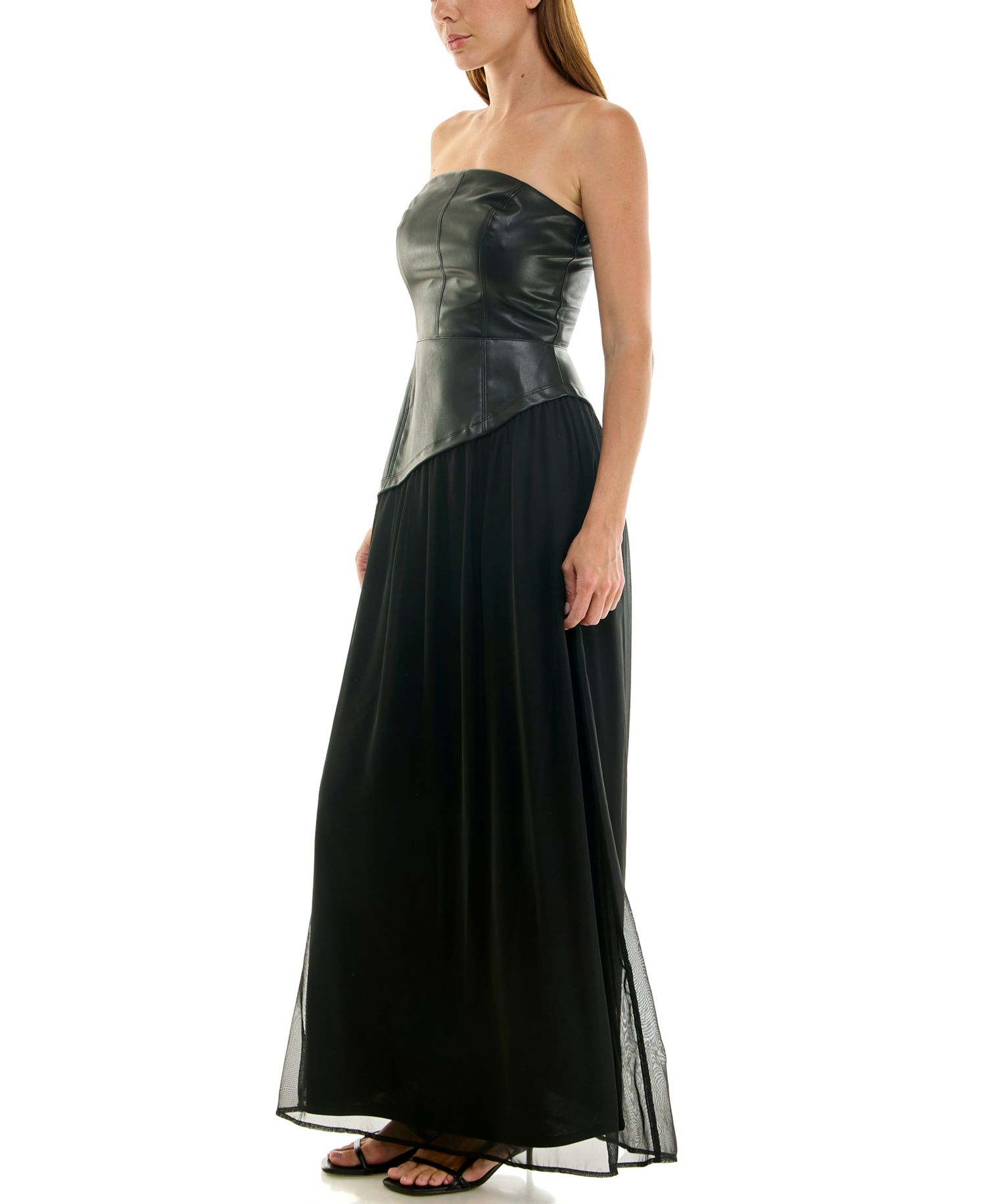 Juniors' Sweetheart Neck Midi Dress