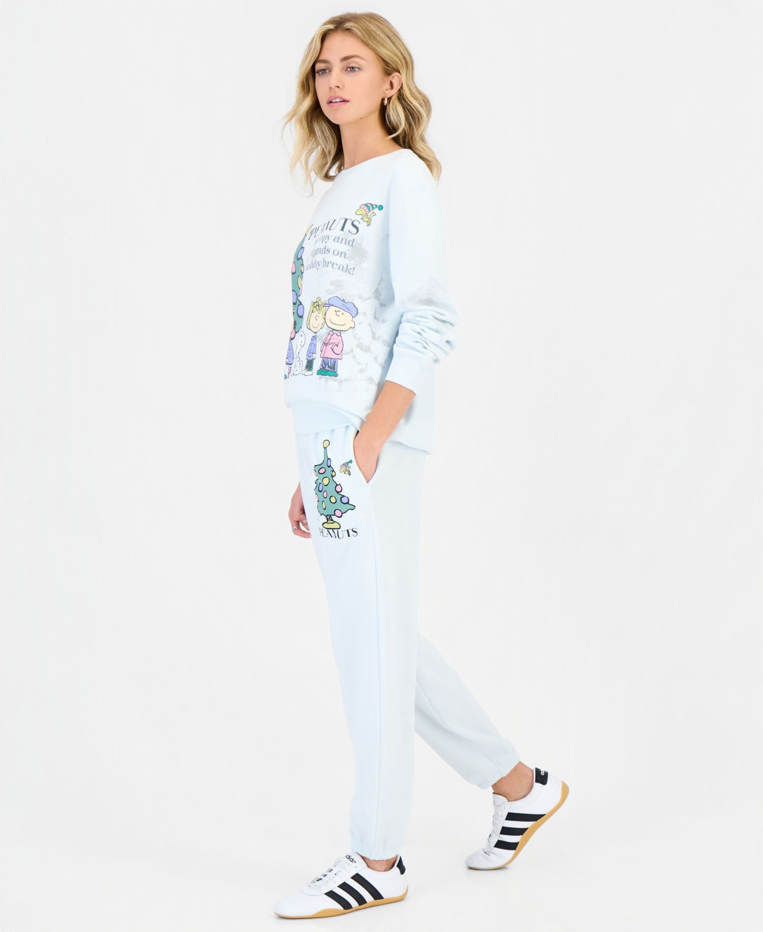 Juniors' Xmas Holiday Fleece Joggers