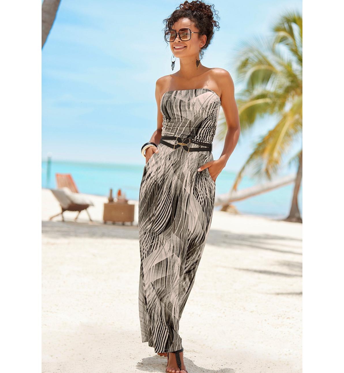 Lascana Women's Bandeau Maxi Dress