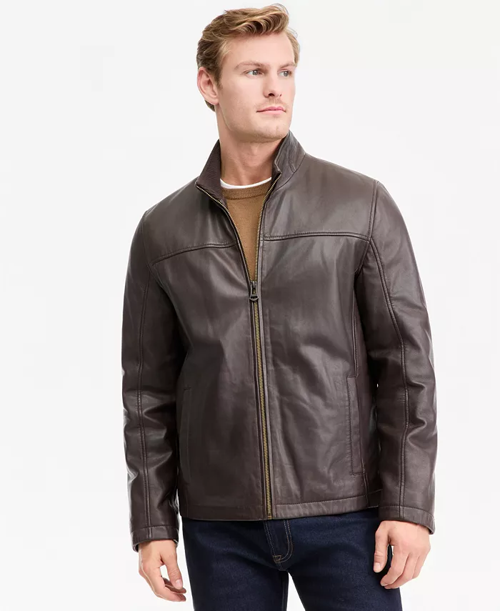 Men's Smooth Genuine Leather Jacket - thumbnail 2