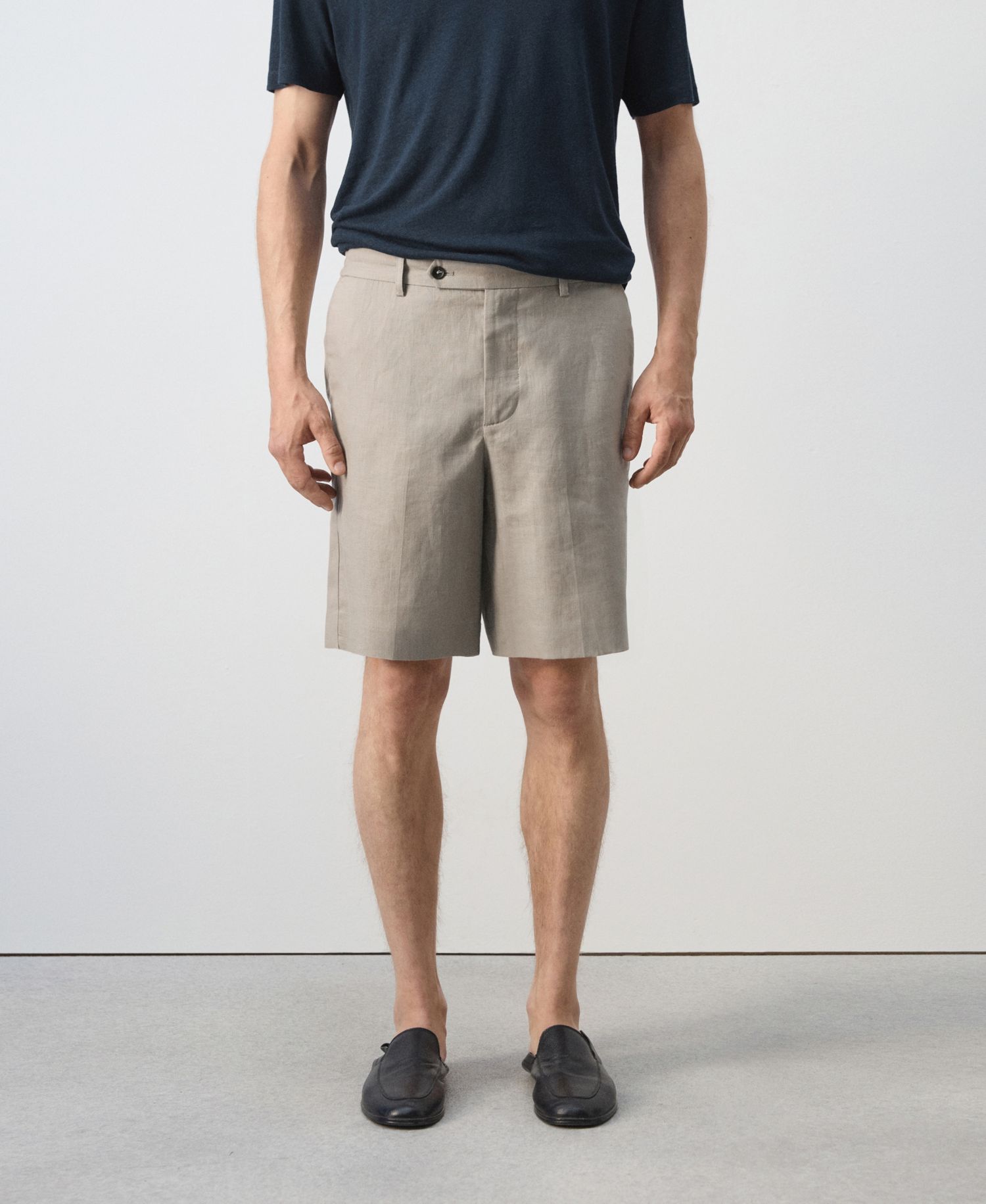 Men's Linen 8.54" Bermuda Shorts
