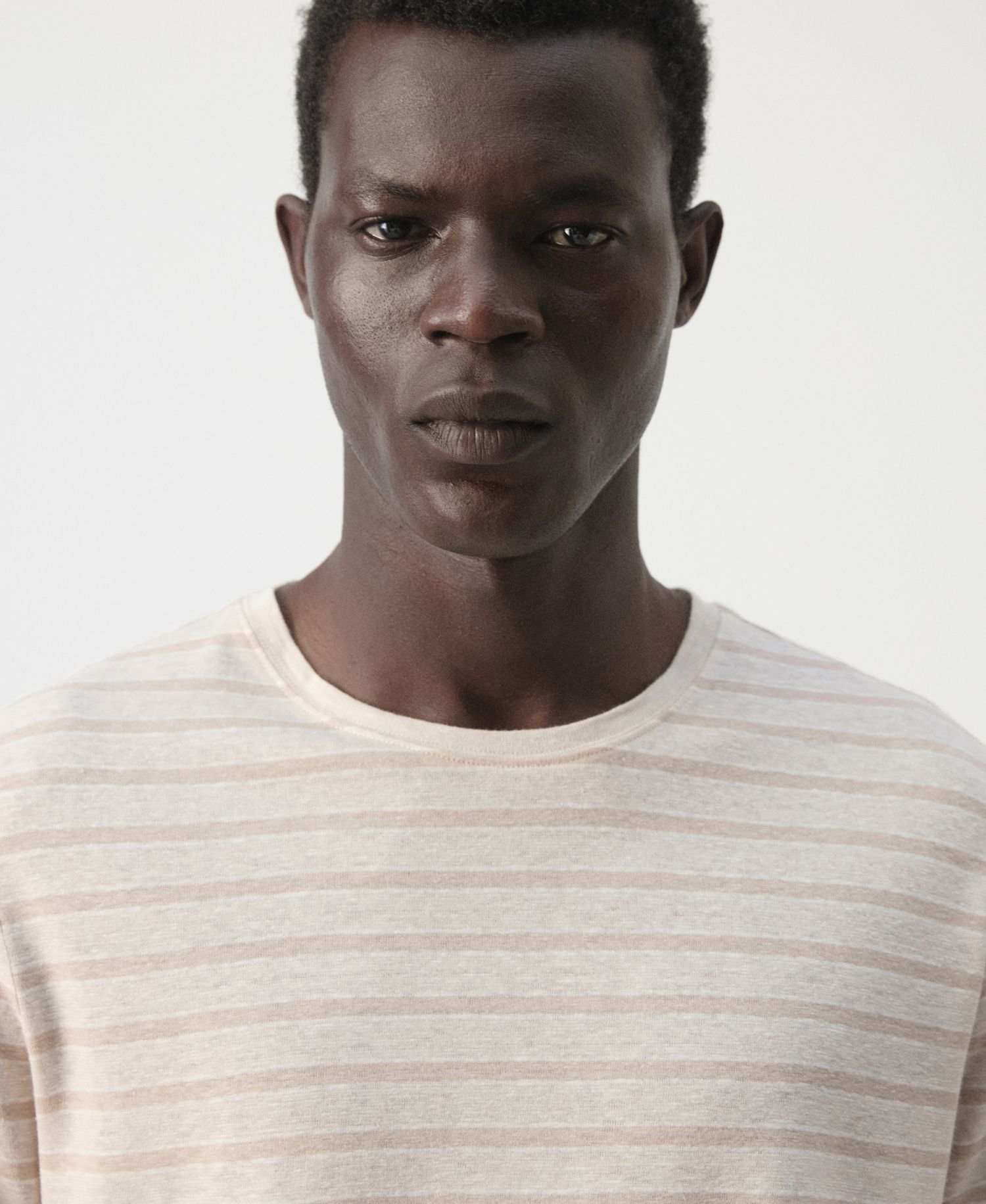 Men's Striped Linen T-Shirt