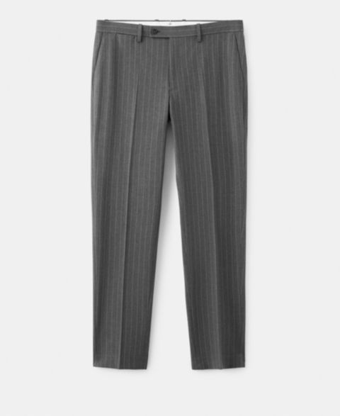 Мужские брюки Mango Monaco Slim-Fit Suit, цвет: Серый