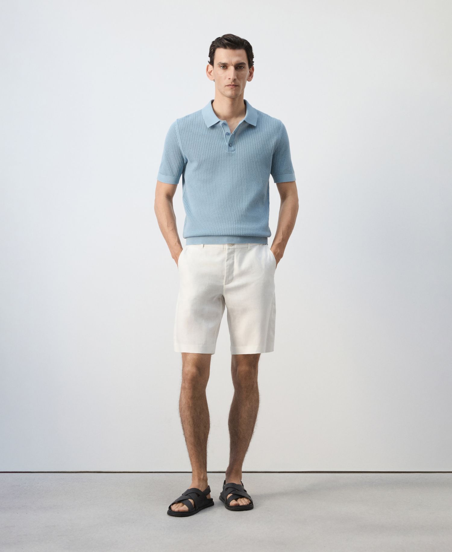 Men's Cotton Knitted Polo Shirt