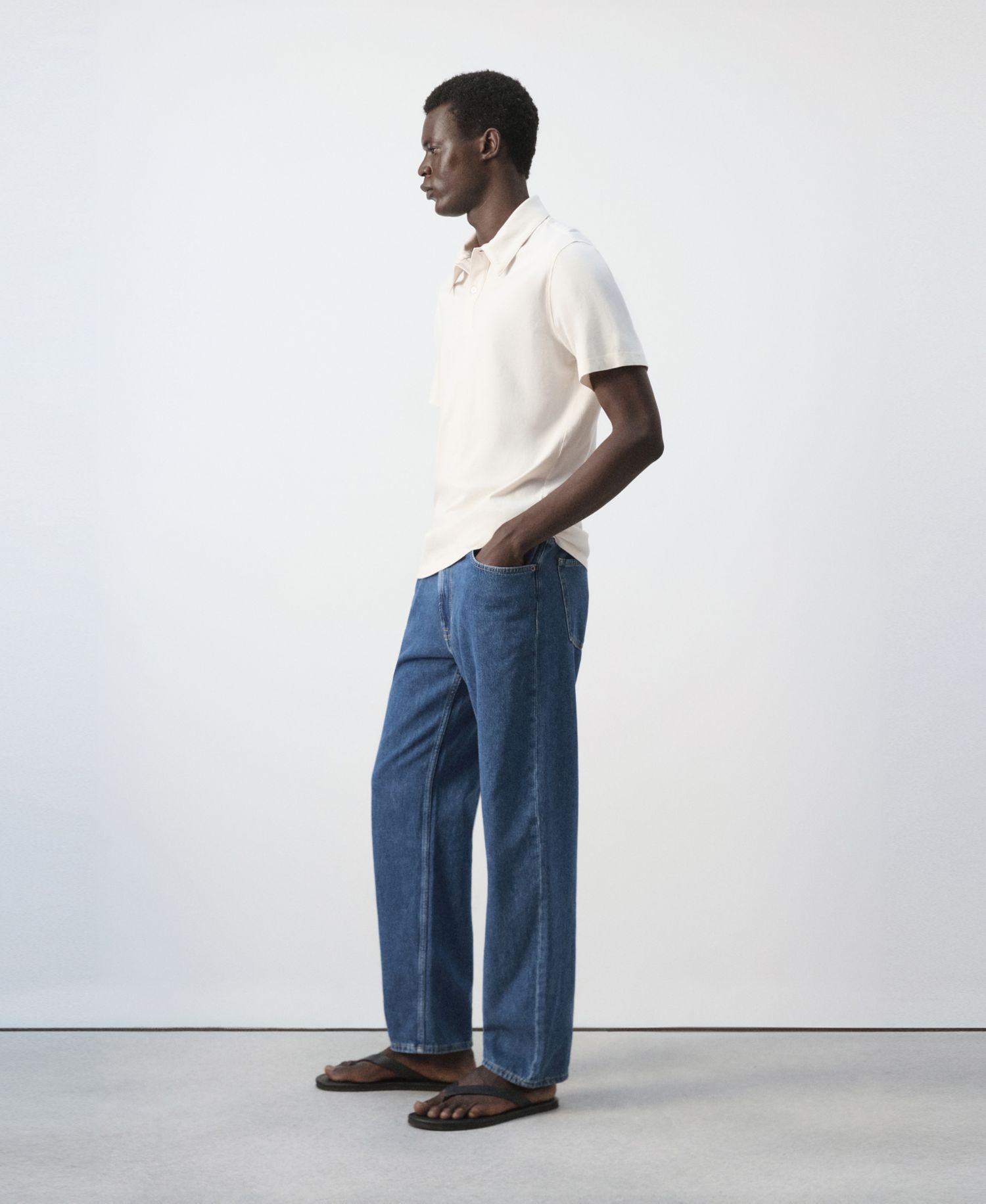 Men's Cotton Fine-Knit Polo Shirt