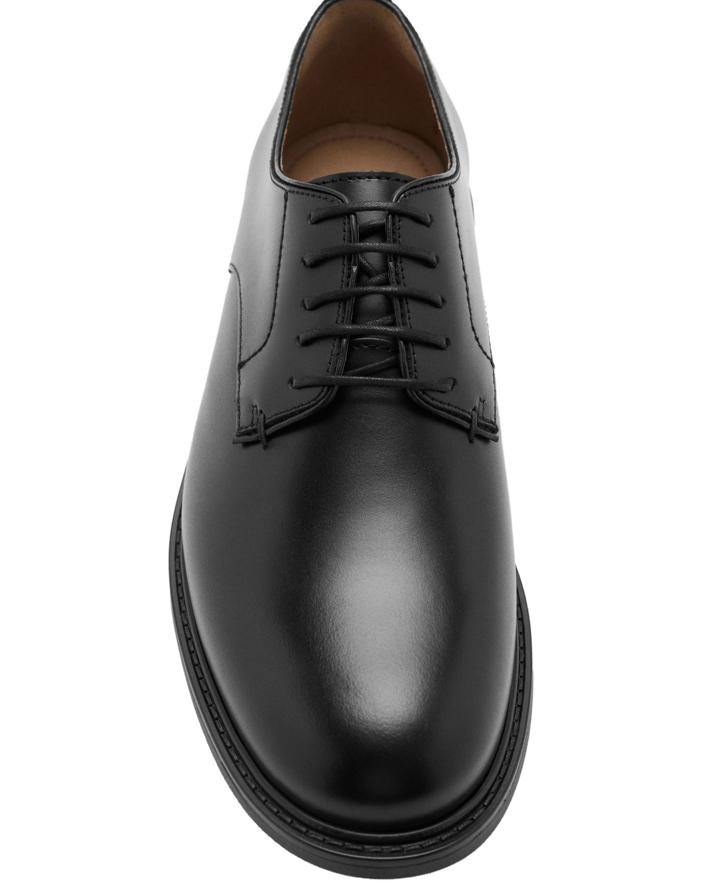 Обувь Mango Men's Lace-Up Leather, цвет: Чёрный — фото 2