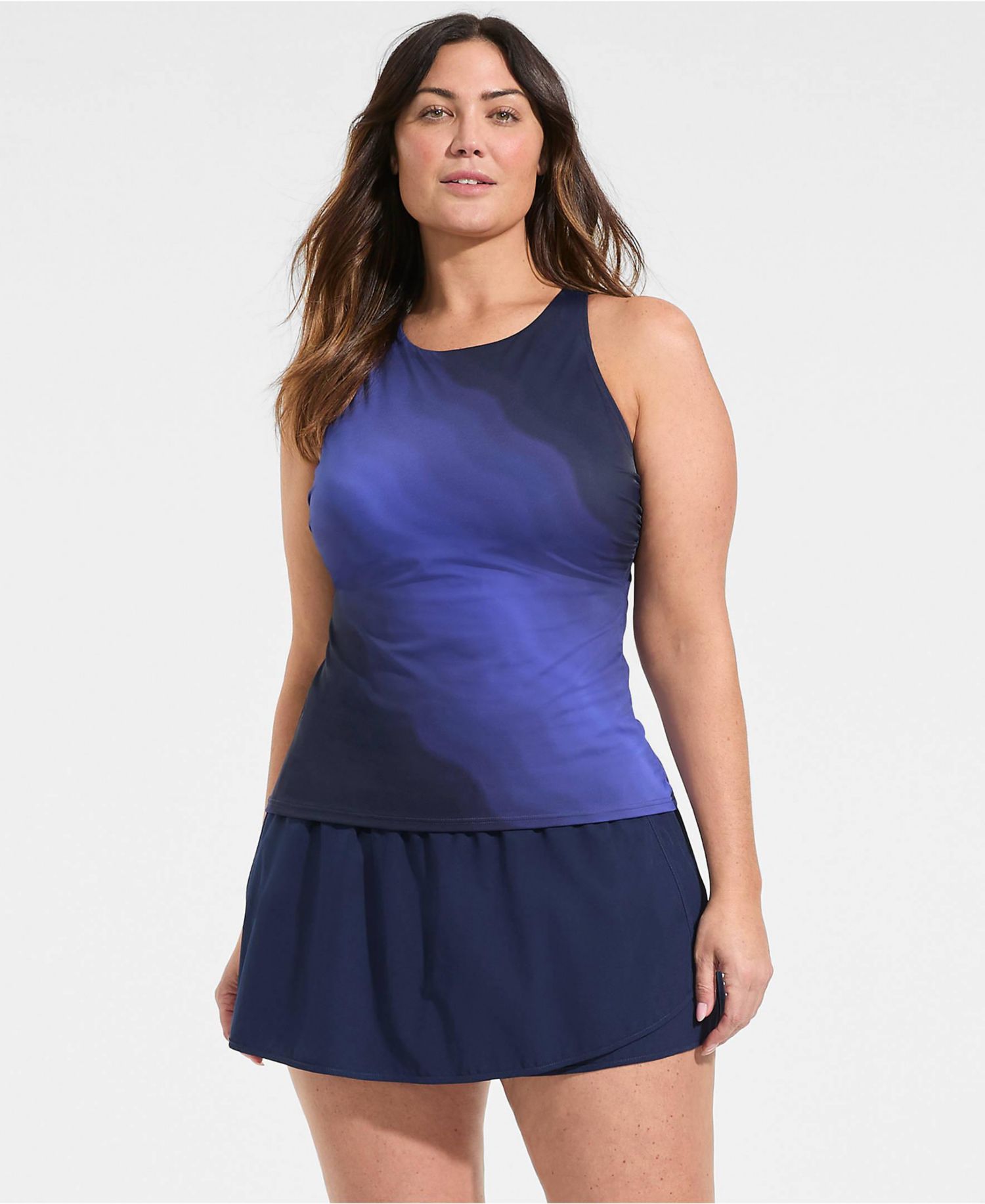 Plus Size Tulip Hem Swim Skort