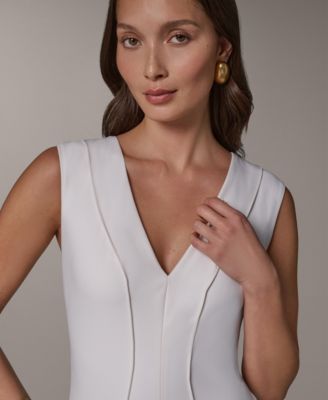 Women's Sleeveless V-Neck Midi Dress thumbnail 3