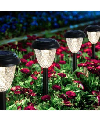 10 Pack LED Solar Garden Lights, RGB & Warm White Outdoor Stake Lights, Waterproof LED Landscape Lighting for Yard, Lawn, Patio & Walkway