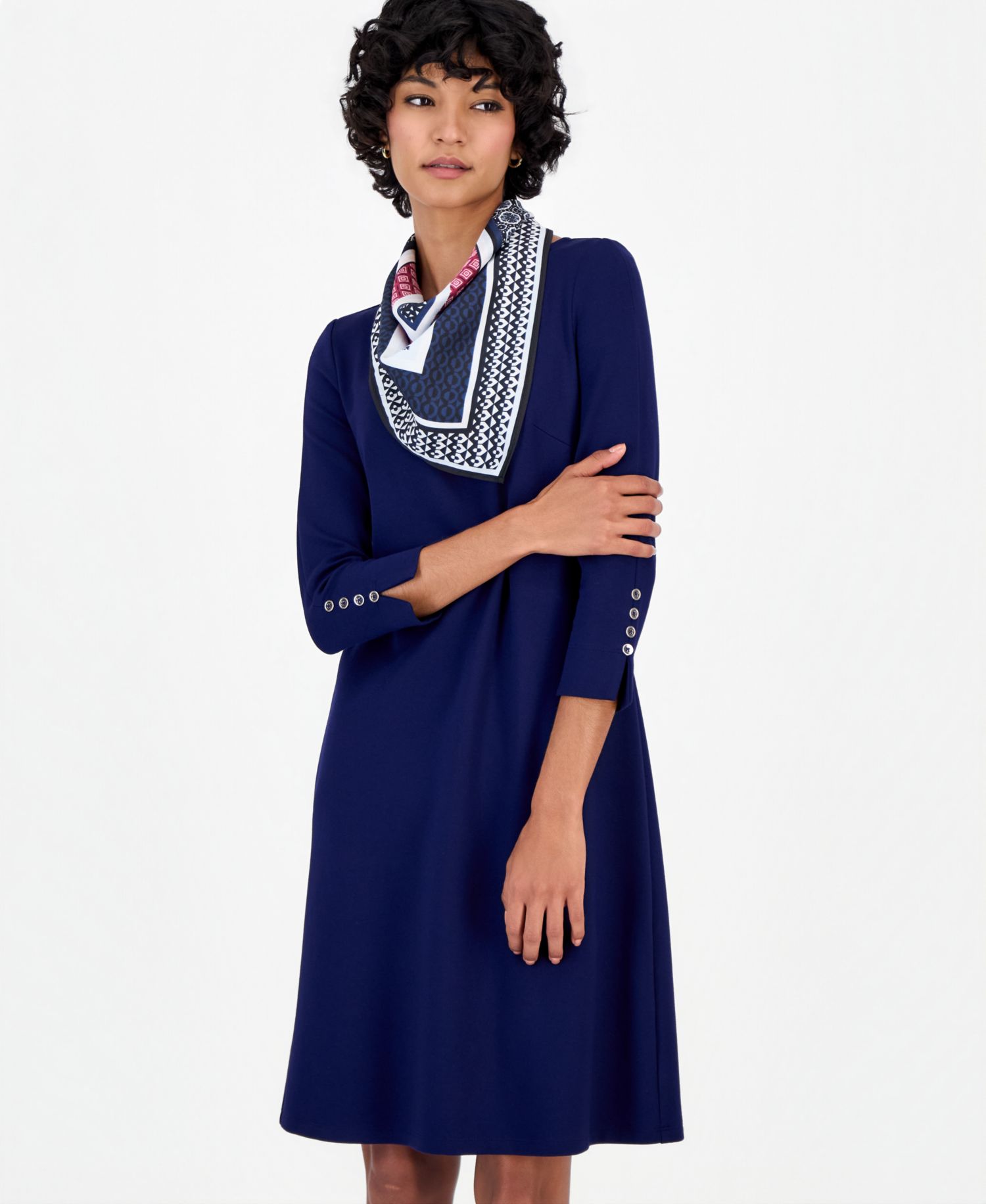 Petite Serenity Printed Midi Dress