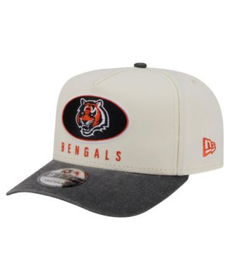 Men's Cream/Black Cincinnati Bengals Washed A-Frame 9FIFTY Snapback Hat