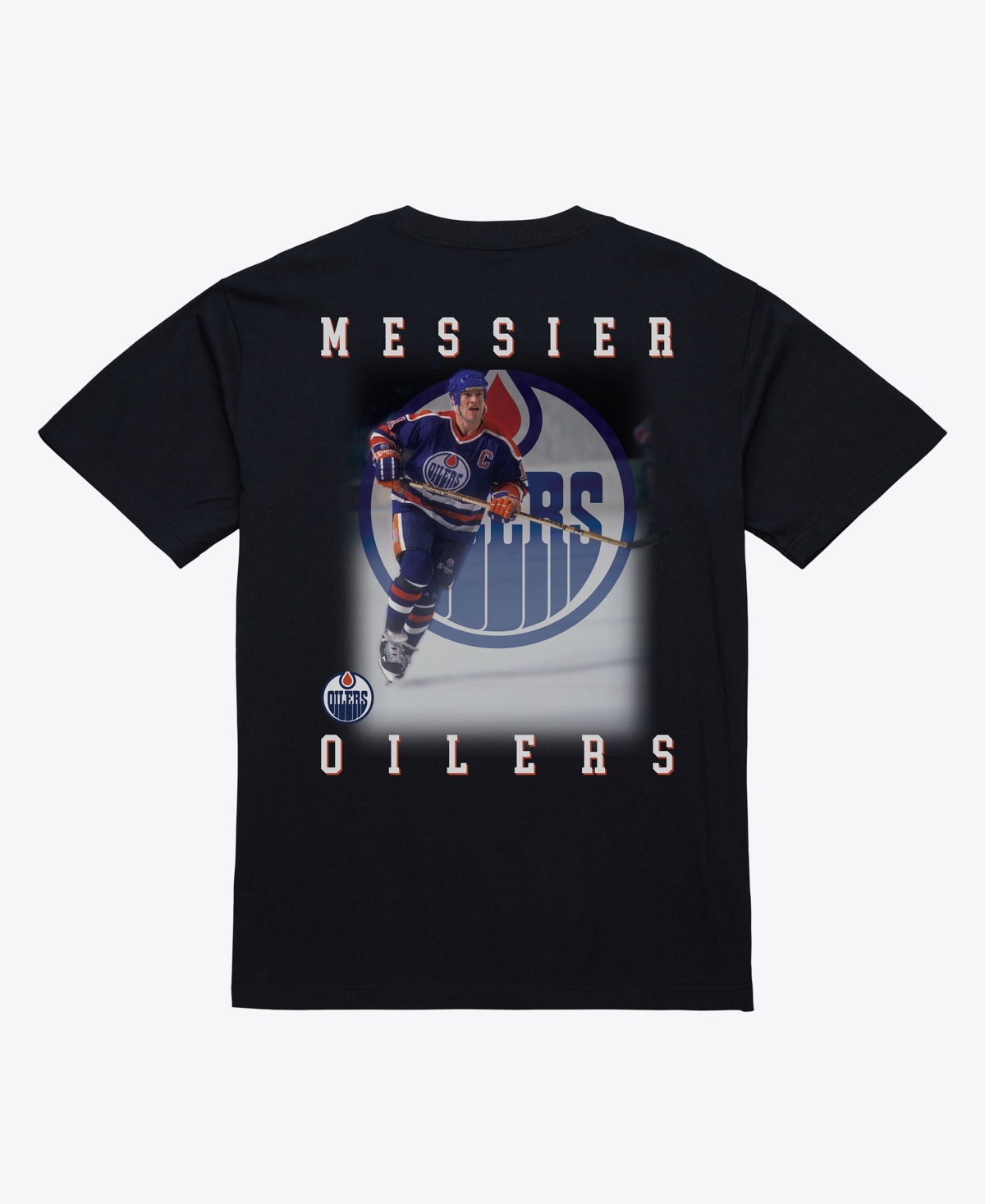 Mitchell & Ness Men's Mark Messier Black Edmonton Oilers Photo T-Shirt