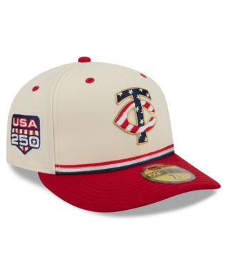 Men's Cream/Red Minnesota Twins USA 250 Fourth of July 59FIFTY Fitted Hat