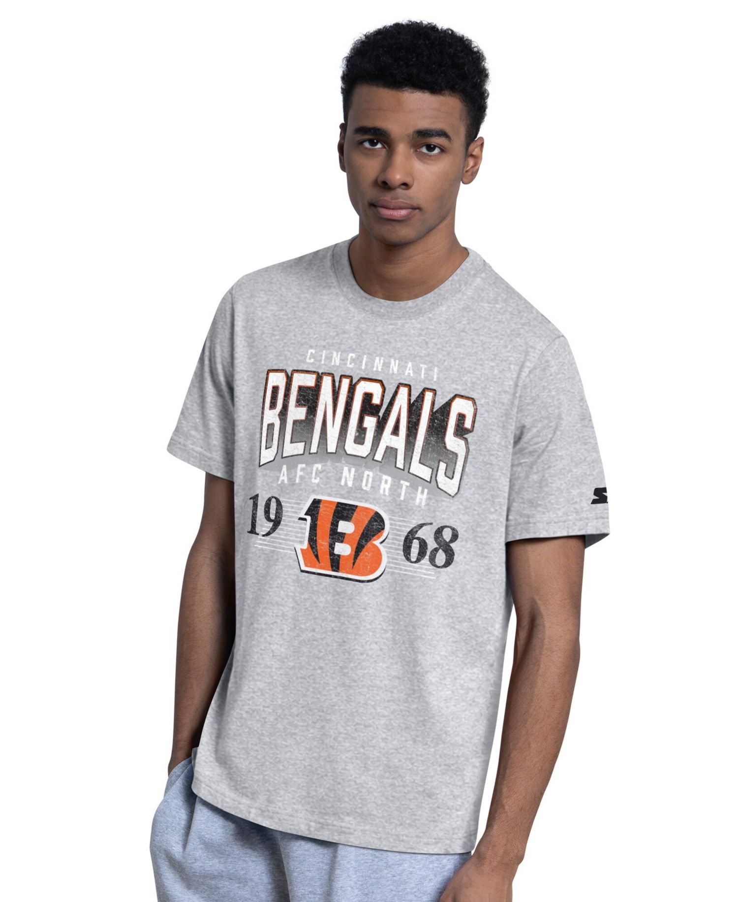 Men's 2-Pack Black/Gray Cincinnati Bengals Logo T-Shirt